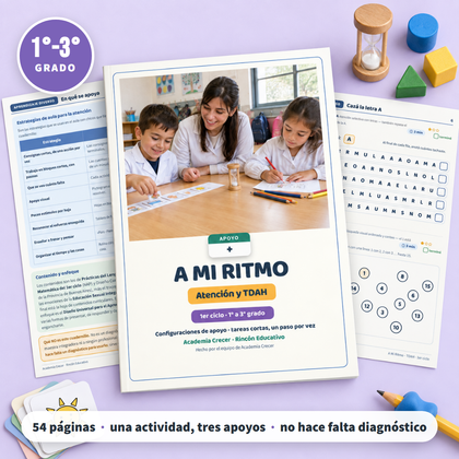 A Mi Ritmo · Atención y TDAH · 1° a 3° grado | Aprendizaje diverso