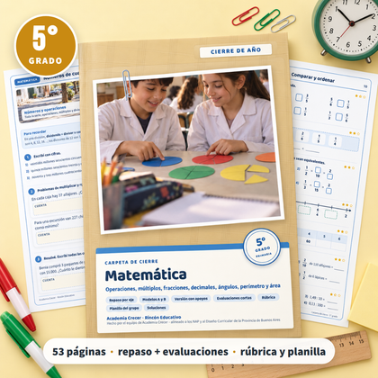 Carpeta de cierre · Matemática · 5° grado | Matemática