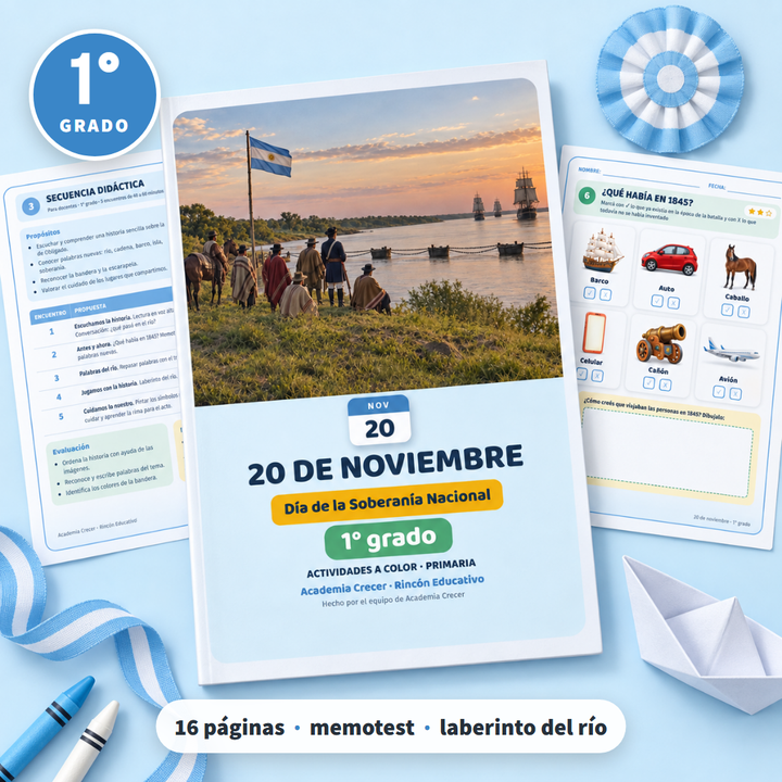 Efemérides 20 de Noviembre · 1° grado | Ciencias Sociales · portada