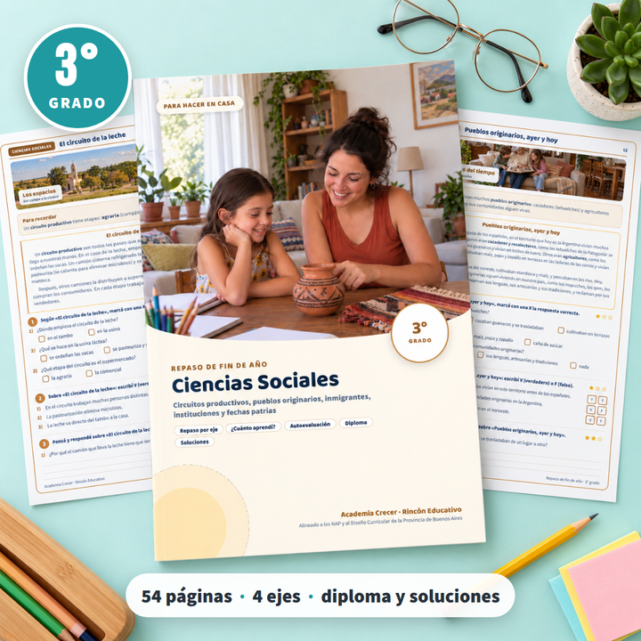 Repaso de fin de año · 3° grado | Ciencias Sociales · portada