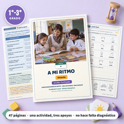 A Mi Ritmo · Dislexia · 1° a 3° grado | Aprendizaje diverso