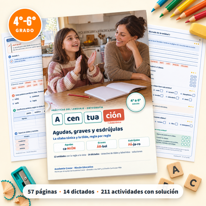 Acentuación · Agudas, graves y esdrújulas · 4° a 6° grado | Prácticas del Lenguaje