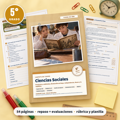 Carpeta de cierre · Ciencias Sociales · 5° grado | Ciencias Sociales