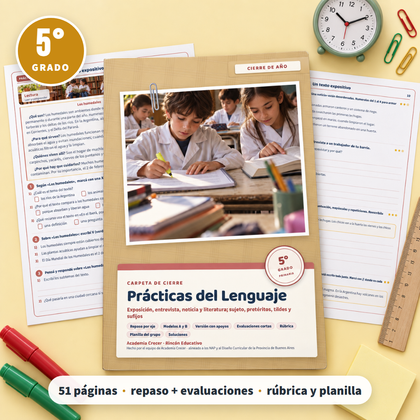 Carpeta de cierre · Prácticas del Lenguaje · 5° grado | Prácticas del Lenguaje