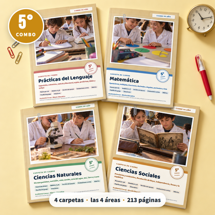 Las 4 carpetas de cierre · 5° grado | Combo Docentes