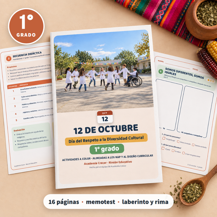 Efemérides 12 de Octubre · 1° grado | Ciencias Sociales · portada
