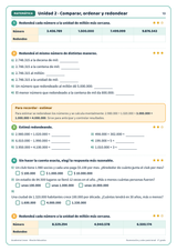 Página de muestra de Numeración y valor posicional · 5° grado | Matemática (p. 13)