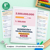 Numeración y valor posicional · 6° grado | Matemática · portada