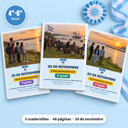 Pack Efemérides 20 de Noviembre · 2do ciclo (4°, 5° y 6° grado) | Ciencias Sociales
